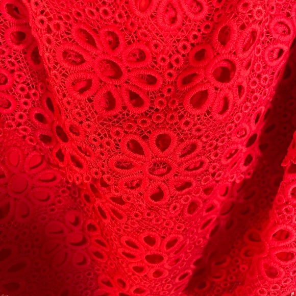 Jack by BB Dakota one shoulder lace top size xs red ADORABLE! - Picture 2 of 3